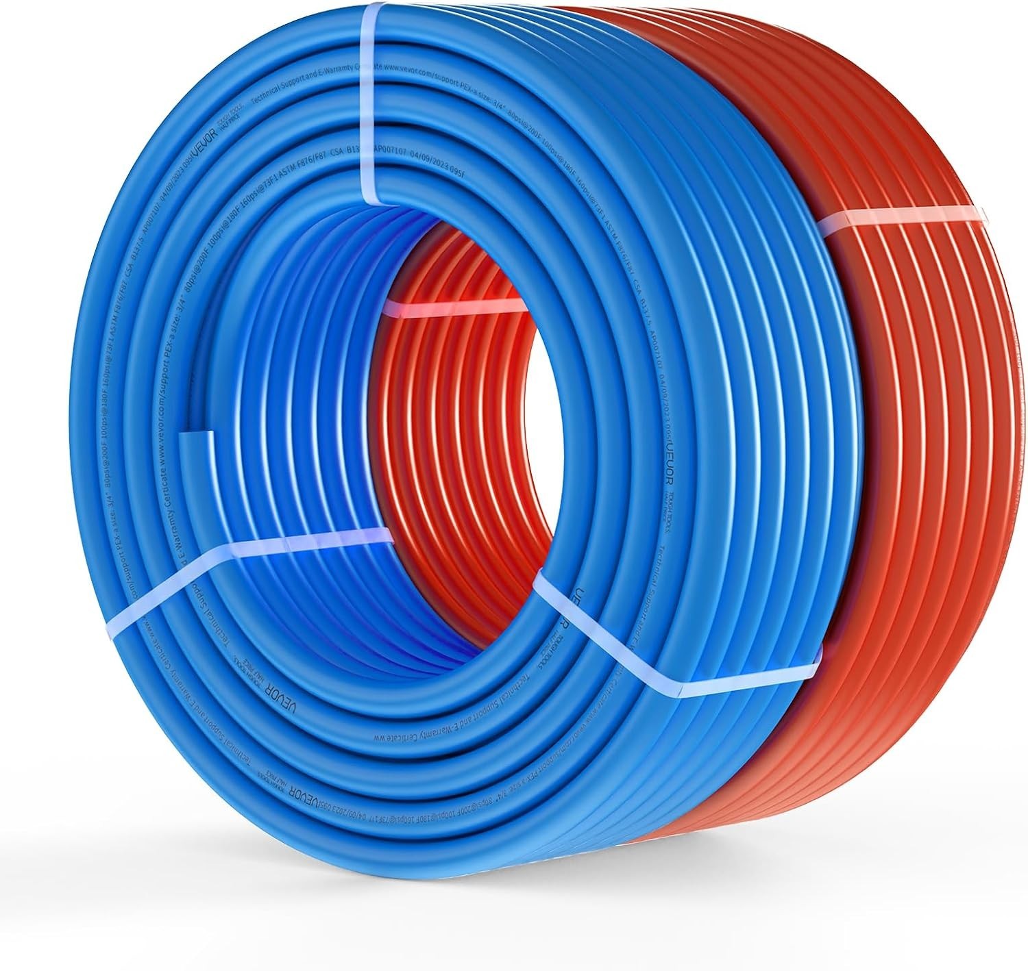 Blue & Red PEX-A Pipe 3/4″, 200ft with Free Cutter Included