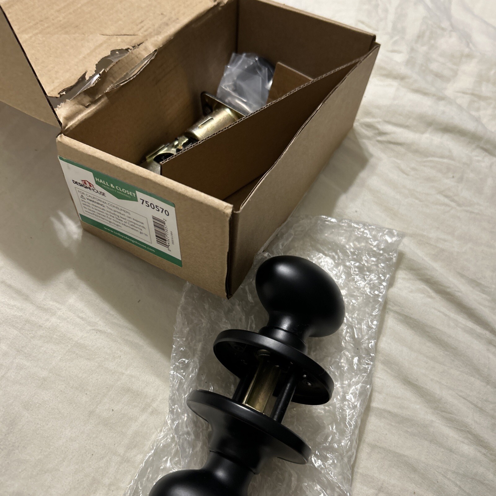 Design House Egg Traditional Brass 2-Way Latch Passage Door Knob in Bronze