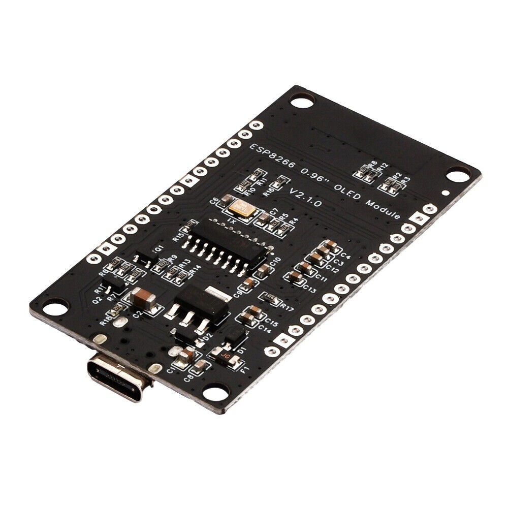 NodeMCU ESP8266 Board with 0.96″ OLED Display CH340 yellow blue WiFi Type C USB