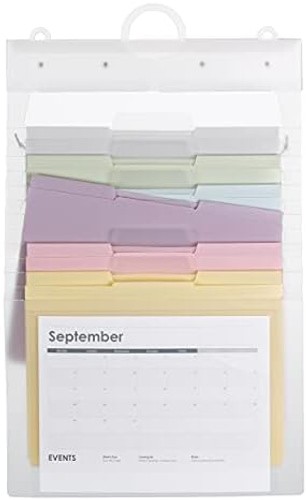 SMEAD Cascading Wall Organizer Gen 2, 6 Pockets, Letter Size, Pastel (92064)