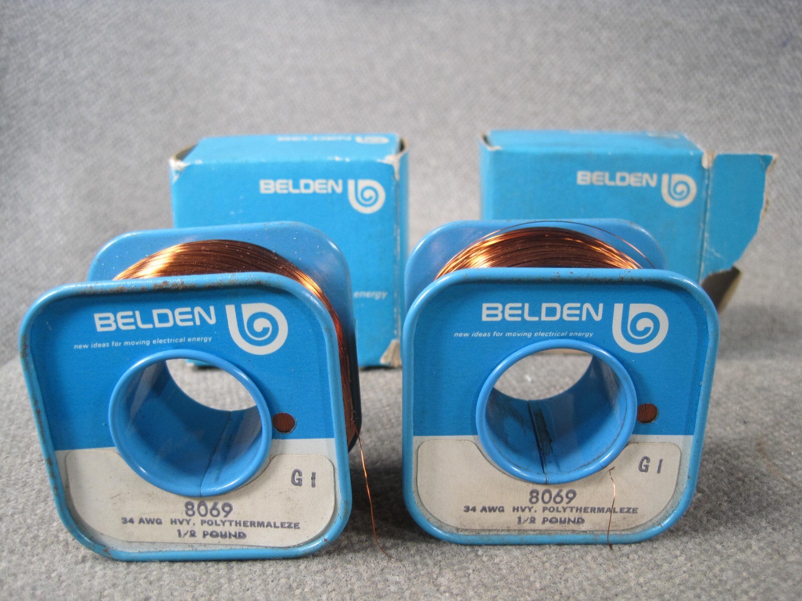 Belden Magnet Wire Lot of 4 Assorted Rolls As Listed Pictured and Weighed.