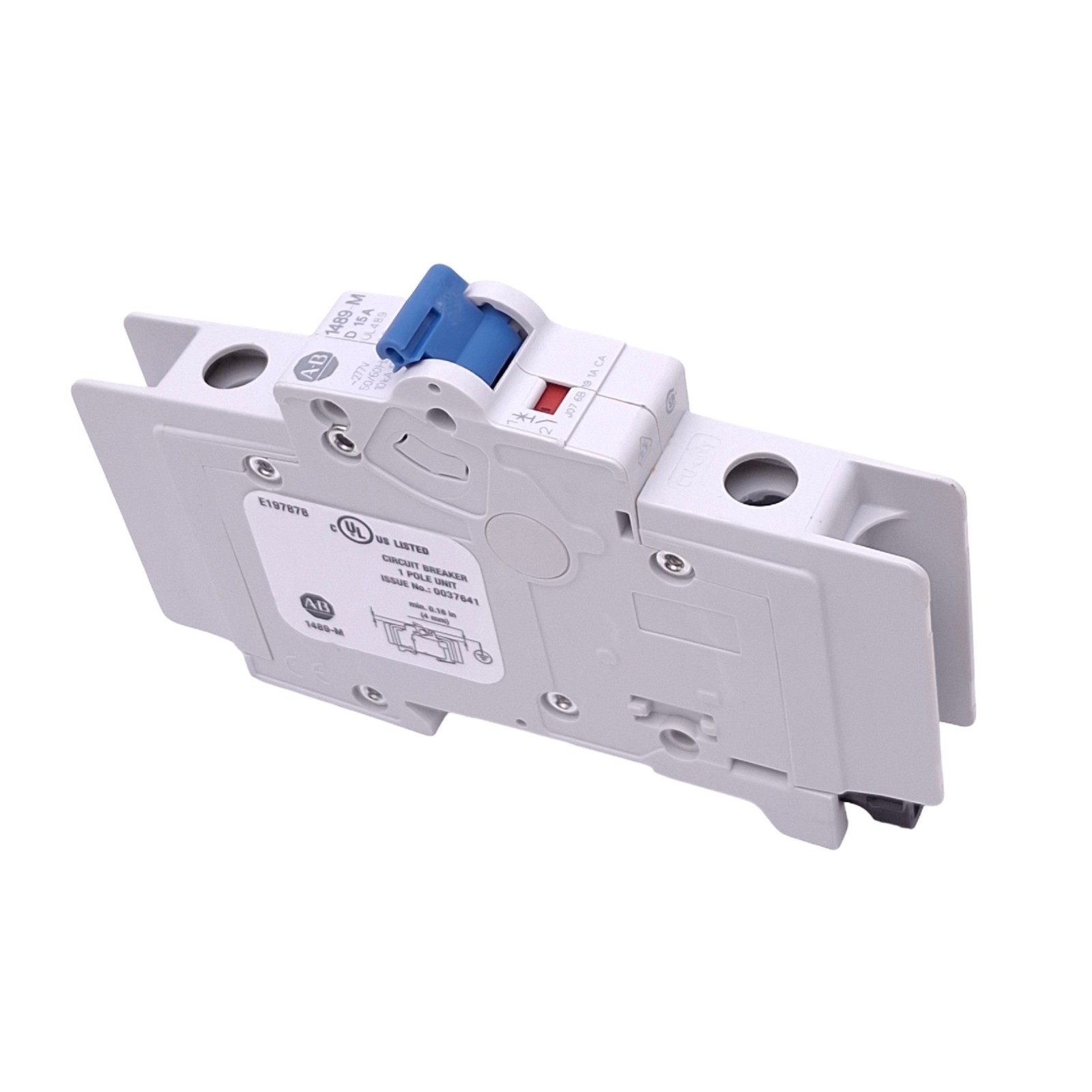 Allen Bradley 1489-M1D150 Circuit Breaker, 1-Pole 15A, 277VAC Max, DIN Rail