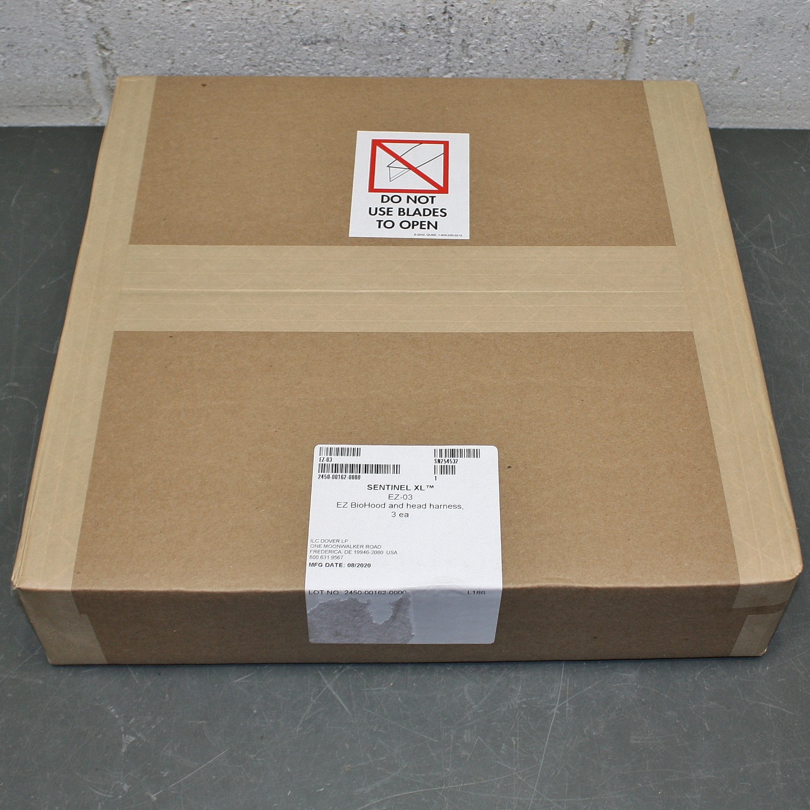 (3) ILC Dover Sentinel XL Respirator Hoods EZ-03, BioHood, Head Harness, PAPR