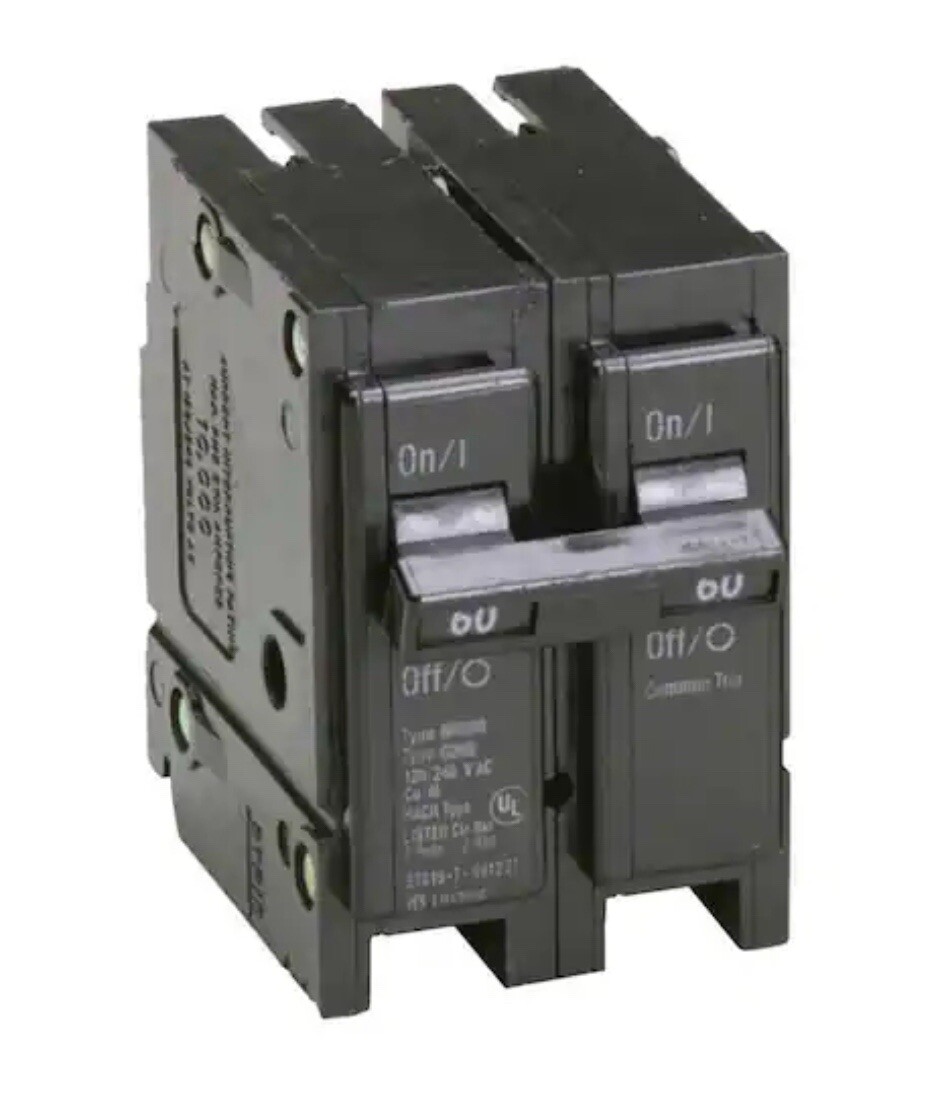 BOX OF 5 – EATON 60 AMP 2 POLE BREAKERS BR260