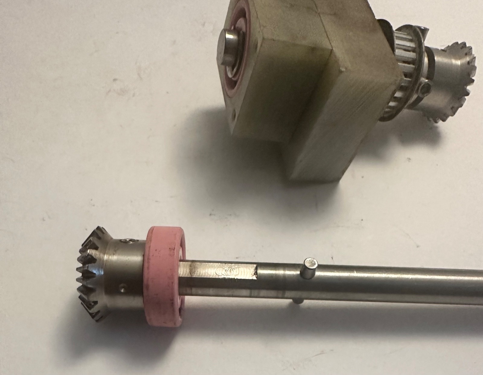 Bevel Gear Set Stainless Steel 20 tooth 1/2” bore and 13″shaft and 4.5″ shaft