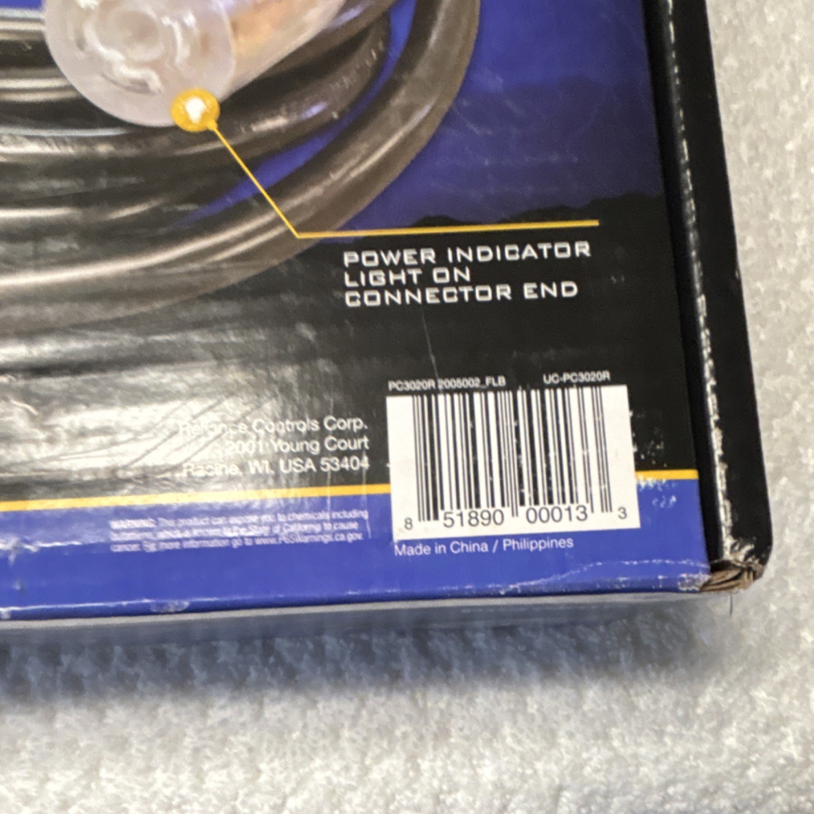 Reliance Controls PC3020R Power Cord 6 Meters 30A 7500W 125/250V Generator