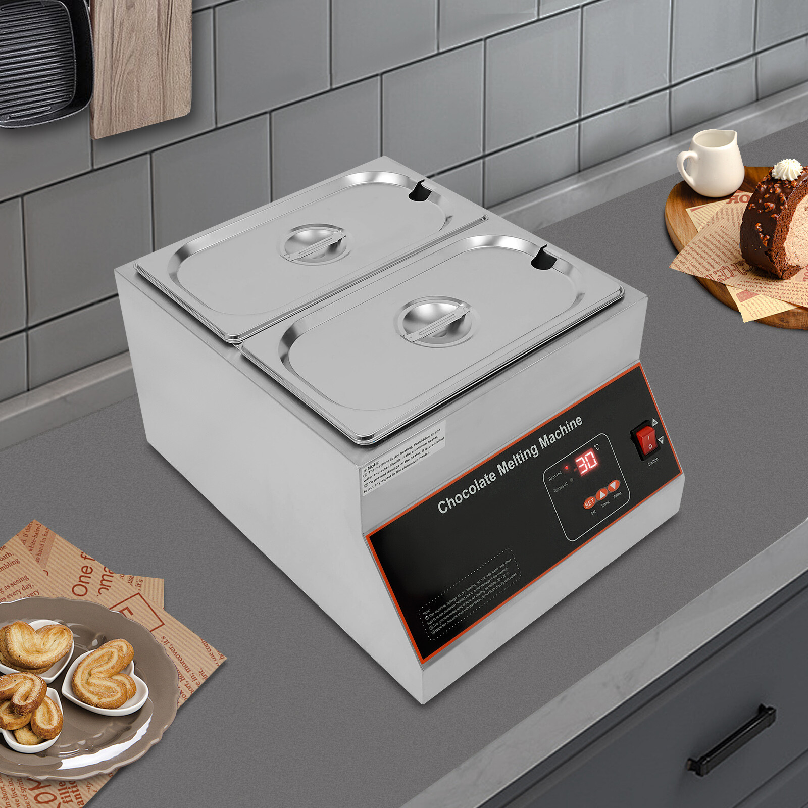 Professional Chocolate Melting Machine Electric Chocolate Melting Pot 26.46 LBS