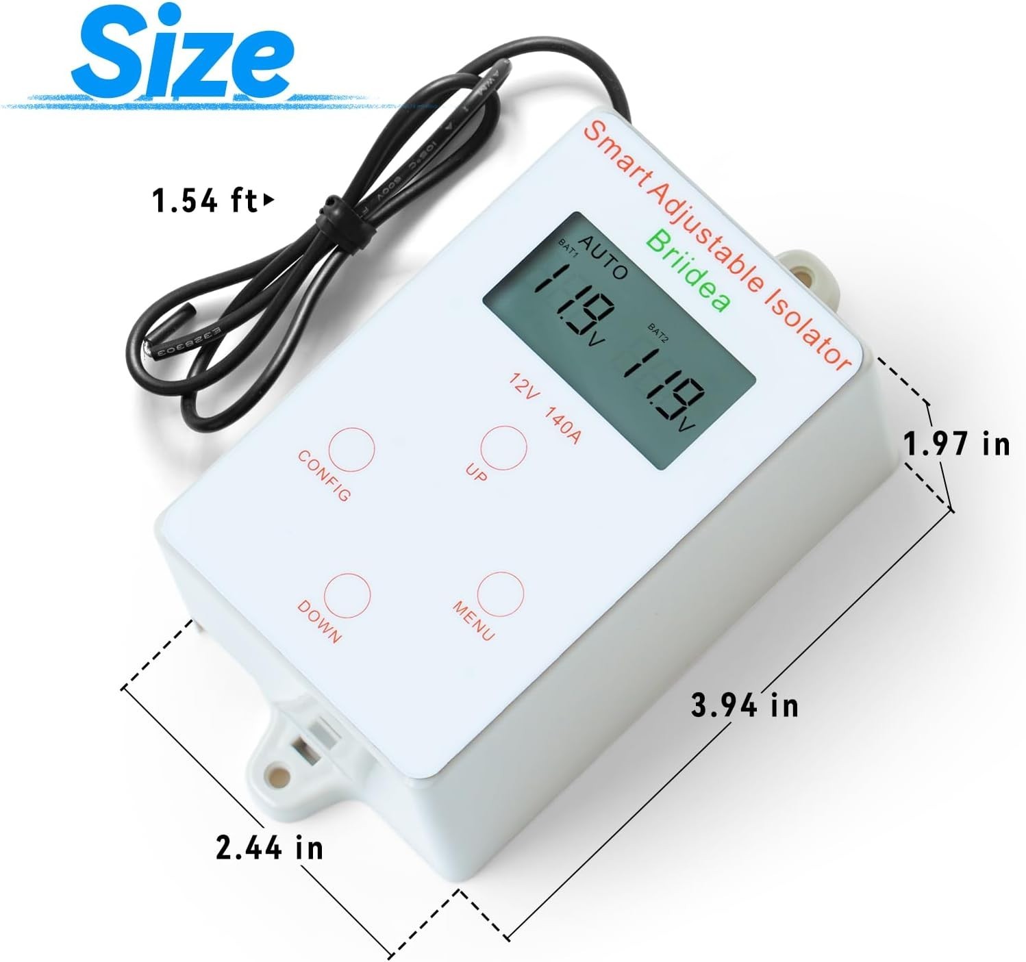 Dual Battery Isolator 12V 140A Auto or Manual Control, Waterproof Voltage Smart