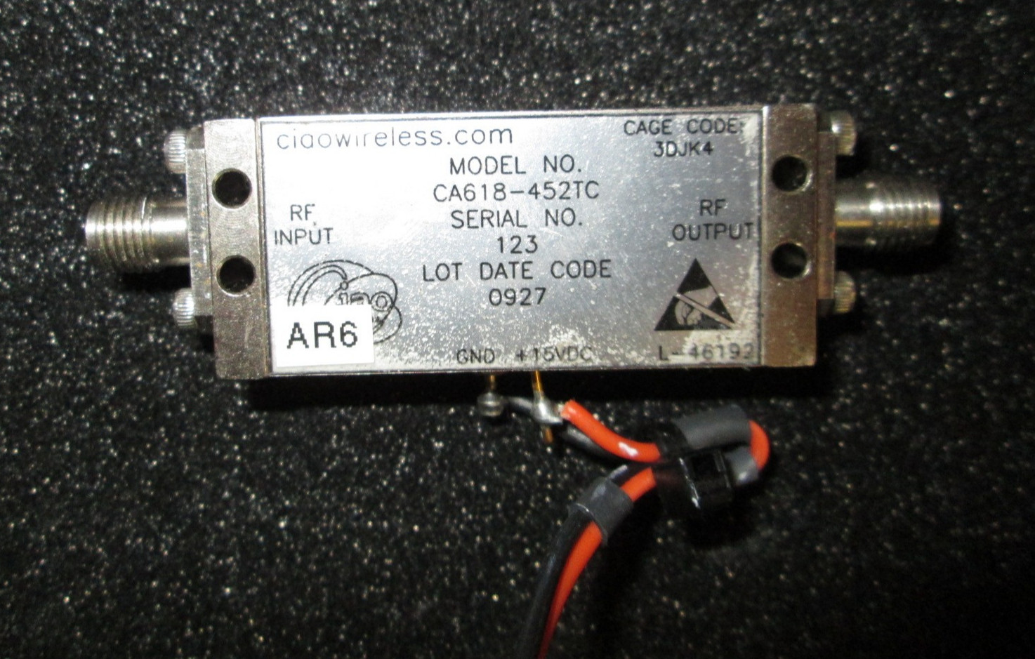 RF Amplifier 6 GHz-18 GHz +23 dBm MIN @ 1 dB Compression Point Mil-Spec USA