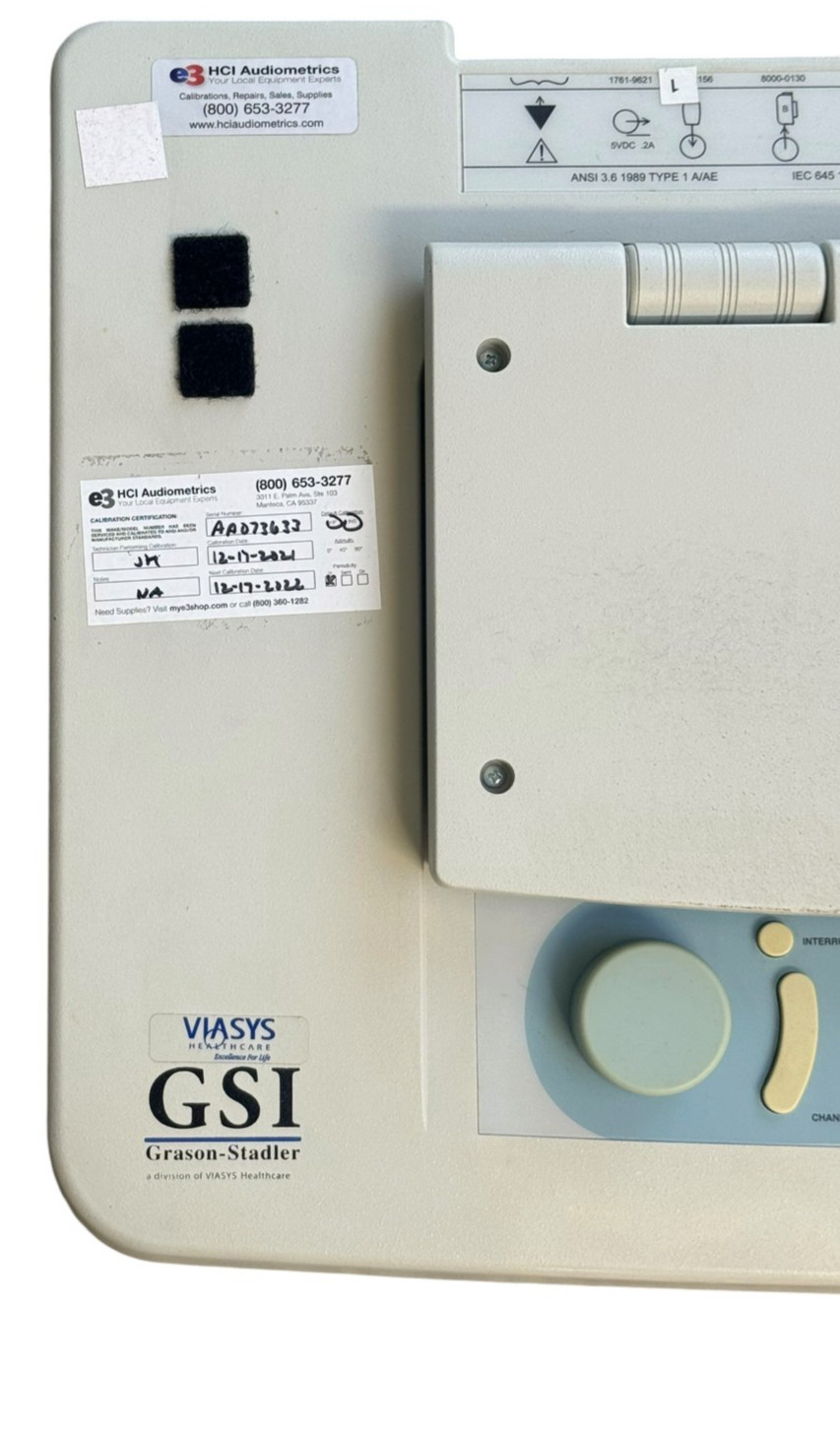 GSI Grason-Stadler GSI 61 Clinical Audiometer No Cable Cord