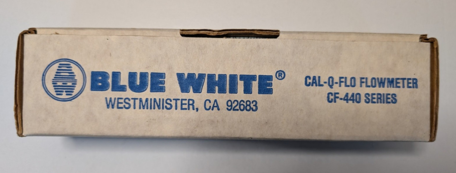 Blue White CF-44750LHBK-12 | CF-440 Series CAL-Q-FLO Flowmeter