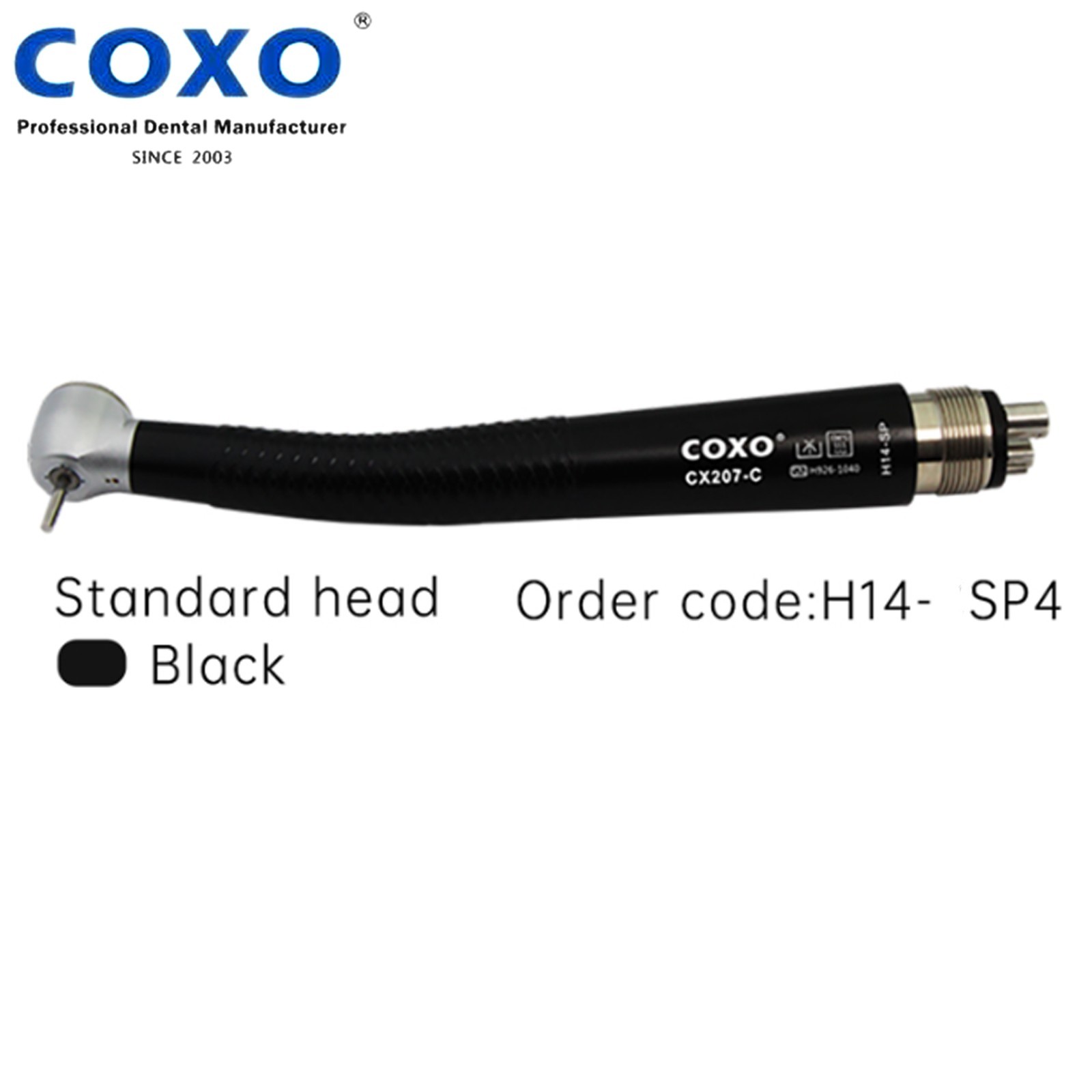 US COXO Colorful Dental High Speed Handpiece Air Turbine Anti-retraction 4 Holes