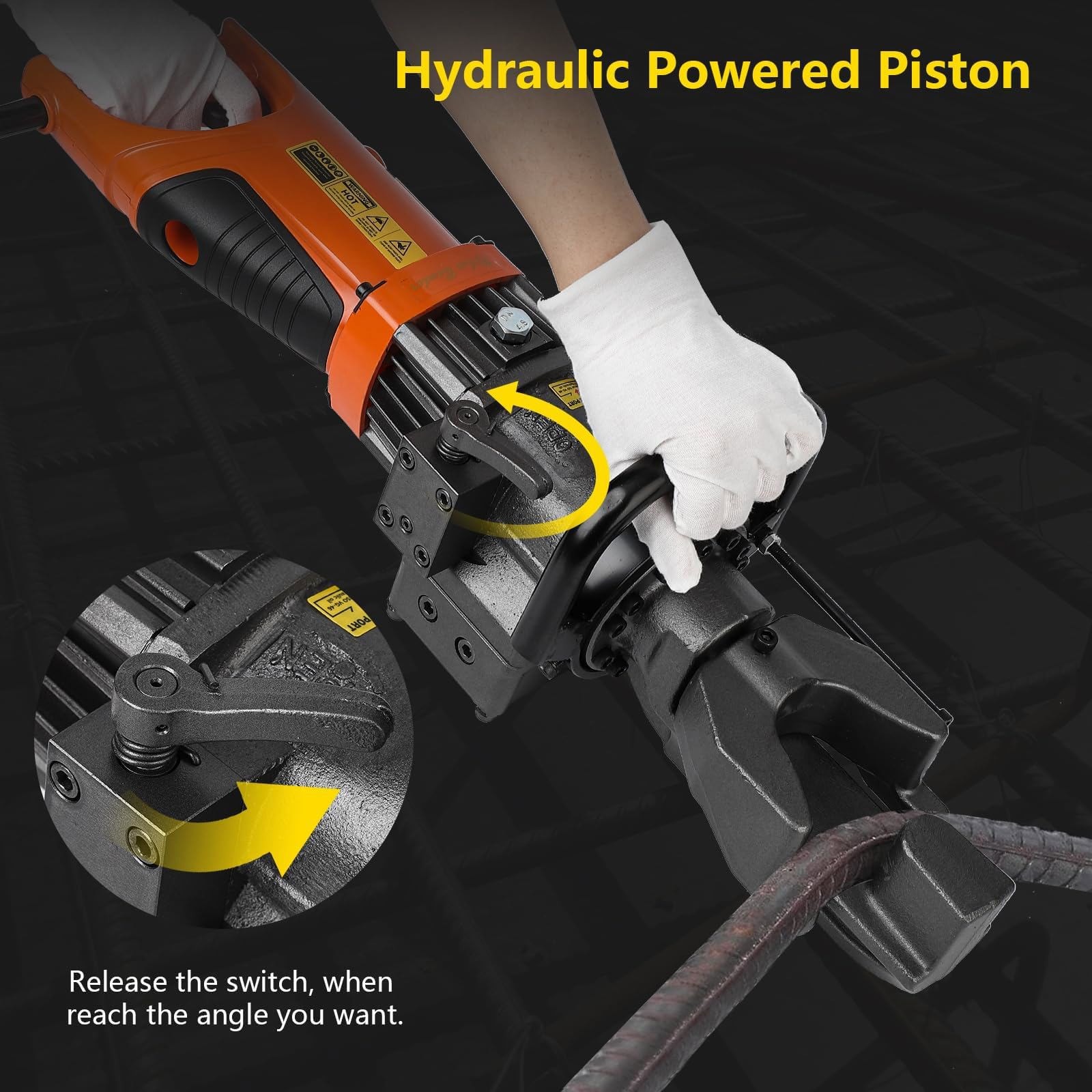 900W Electric Hydraulic Rebar Bender, in #5 16 mm Rebar Bender Tool Hand 5/8