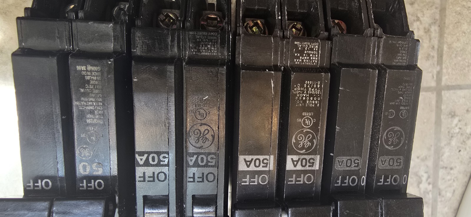 GE THQP250 50A Double-Pole Compact Circuit Breaker