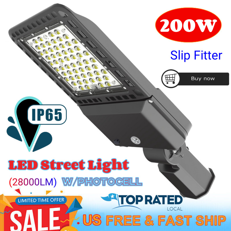 LED Parking Lot Lights 200W – Commercial Street Pole Fixtures Shoebox Area Light