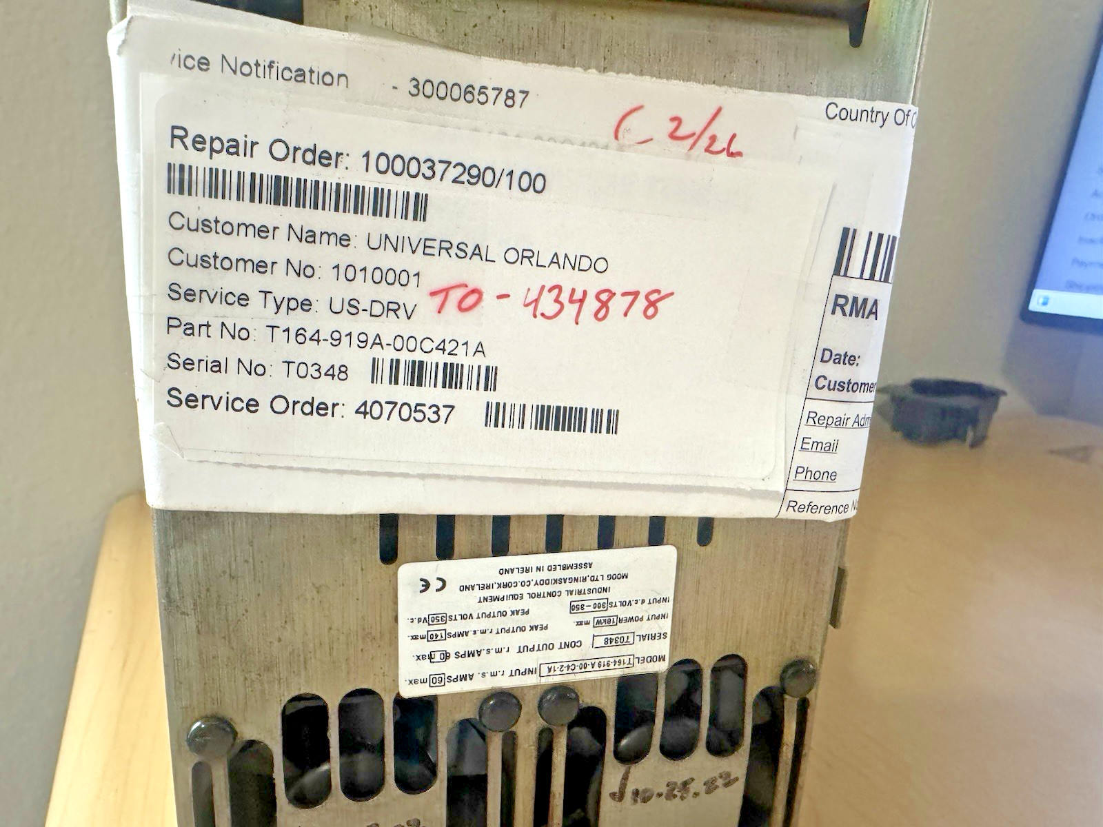 MOOG T164-919A-00-C4-4-1A Digital Motor Controller Servo Drive 48kW