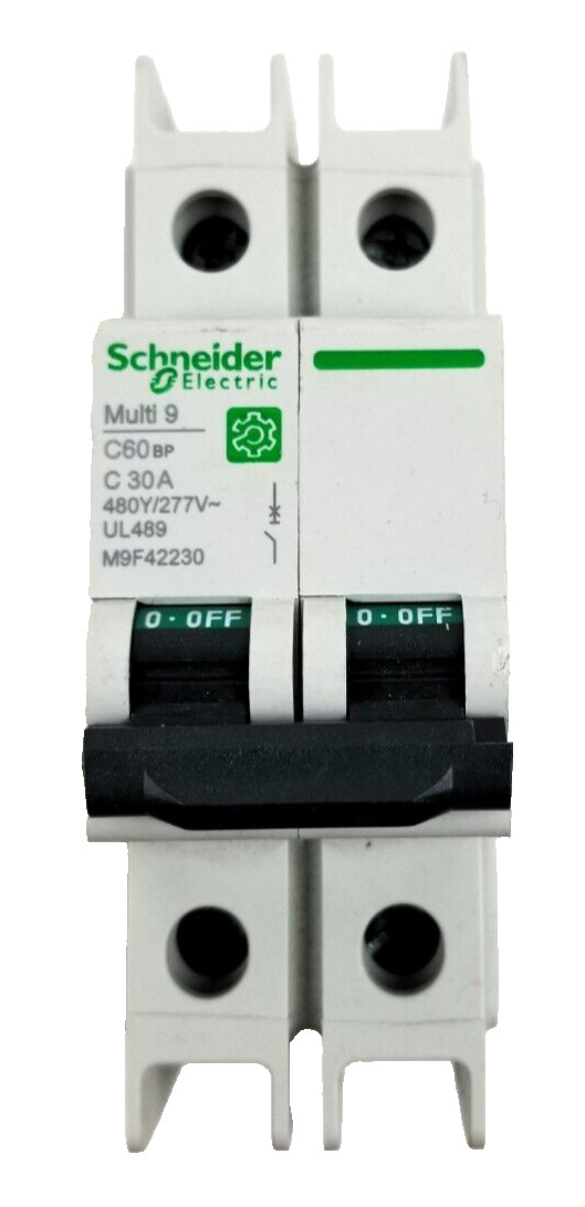 Schneider M9F42230 Mini Circuit Breaker Multi9 C60BP, 2P, 30A, C curve, 10kA NEW
