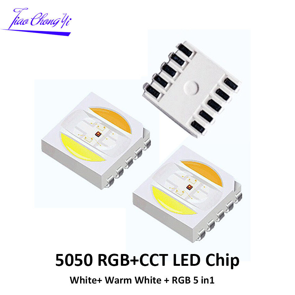 5050 RGB+CCT LED Chip RGBW WW 5 in 1 SMD Beads white+warm white+RGB 50 -1000PCS