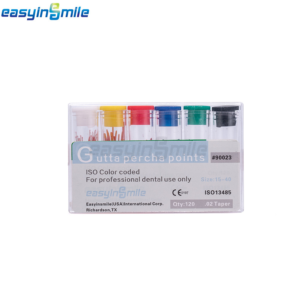 EASYINSMILE Dental Endodontic Gutta Percha Points Endo 02/04/06 Taper 60/120Pcs