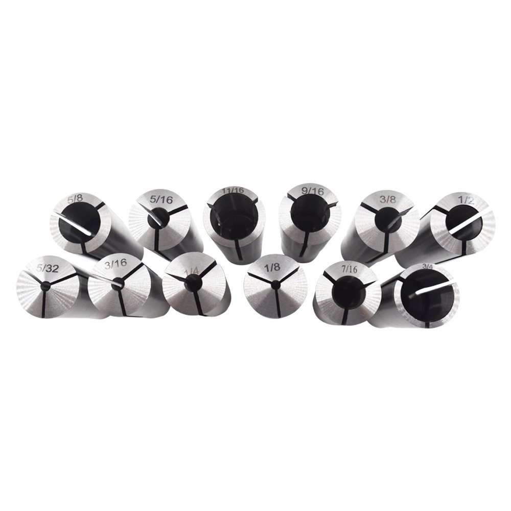 12 Pcs #3 Morse Taper Collet Set 1/8″ – 3/4″ 3MT MT3 3/16 1/4 3/8 1/2 5/8 Chuck