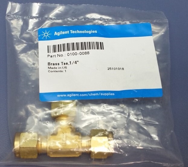 Agilent Technologies 0100-0088 Brass Tee 1/4″