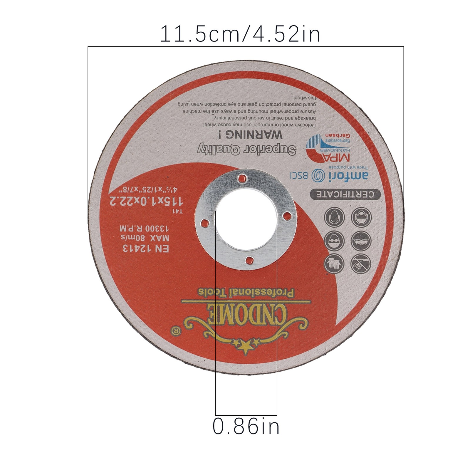 4.5″x0.040″x7/8″ 100 Pcs Cut-off Wheel – Metal & Stainless Steel Cutting Discs