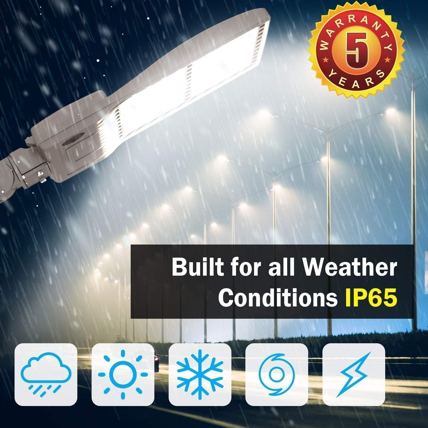 Commercial LED Stadium Light 277-480V 320W Shoebox Pole Security Street Lighting