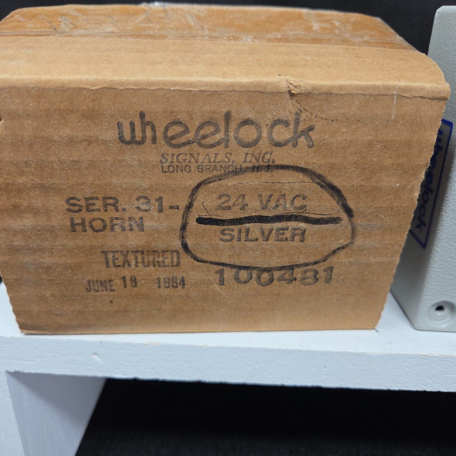 VTG Wheelock 31-24 Safety Horn Signaling Device Textured Silver NOS New 1984