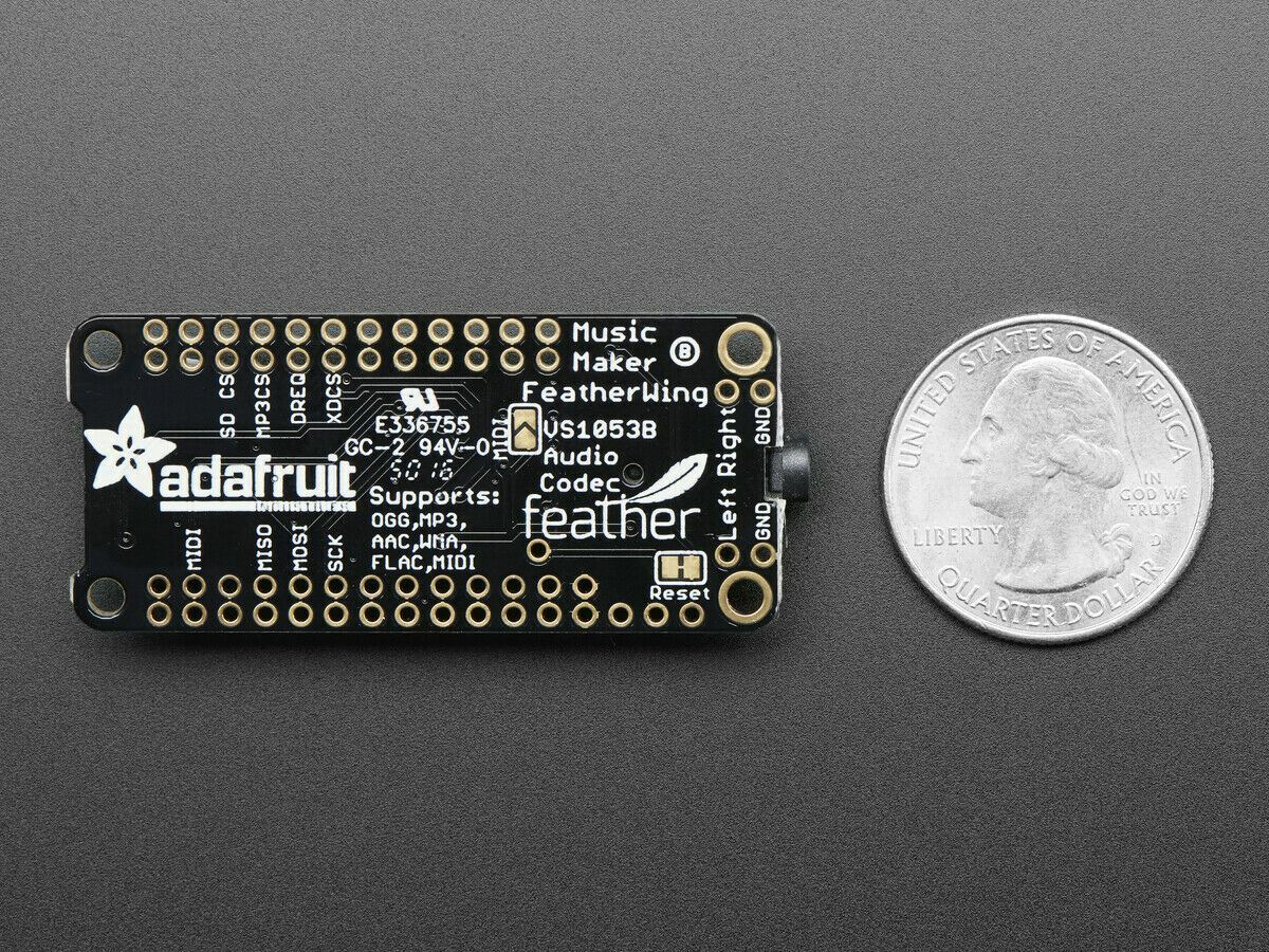 [3DMakerWorld] Adafruit Music Maker FeatherWing – MP3 OGG WAV MIDI Synth Player