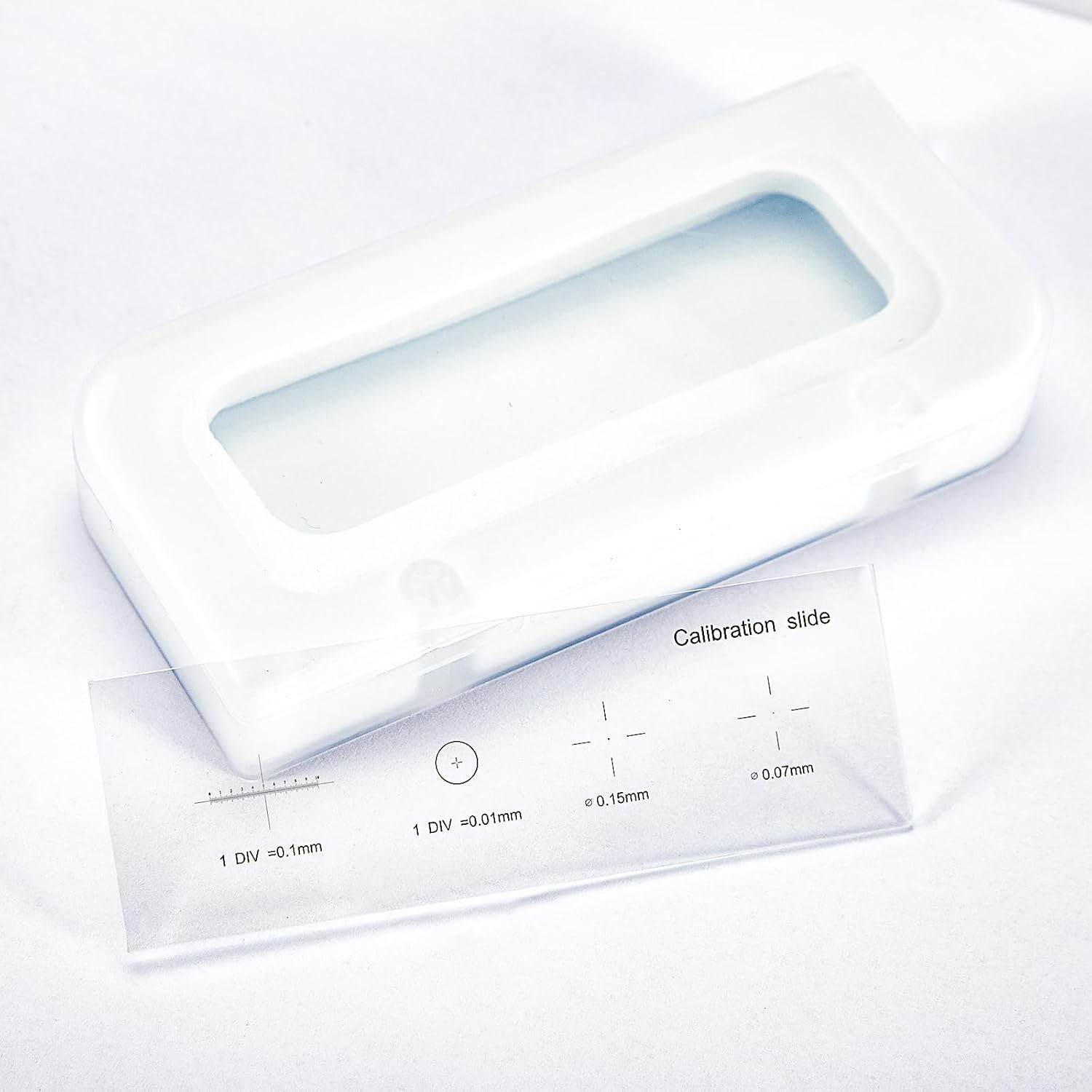 0.01mm Microscope Reticle Calibration Slide Multifunctional Calibrating Ruler