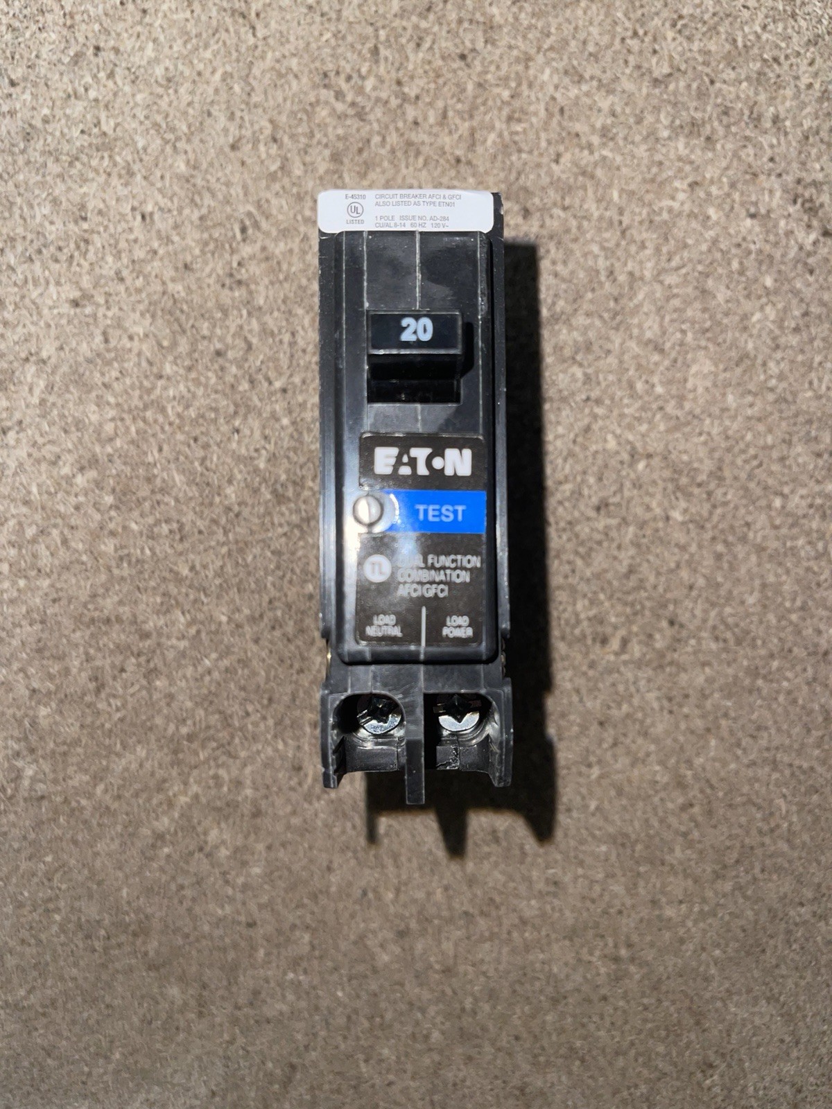 10 PCS Eaton BRP120DF 20A 1 Pole Dual Function Circuit Breaker AFCI GFCI