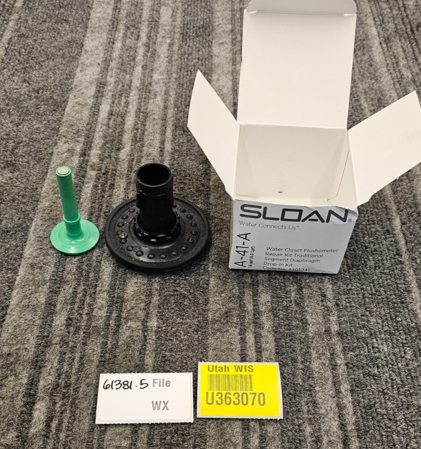 (QTY 2) Sloan A-41-A Water Closet Diaphragm Assy 1.6 GPF 3301041 For Flushometer