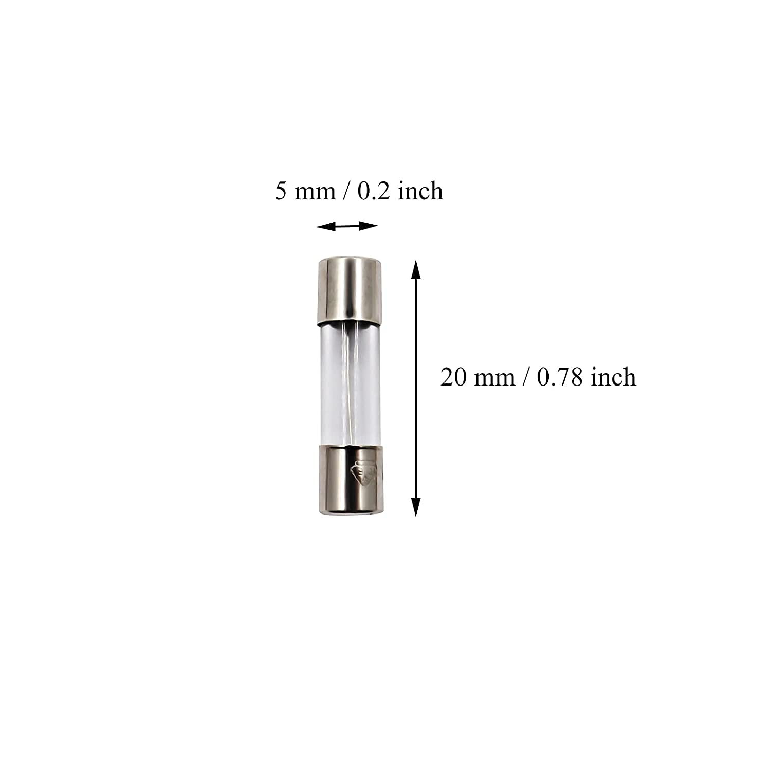 10 Pack F3AL Fast-Blow Fuse 3A 250V Glass Fuses 0.2 X 0.78 Inch / 5 X 20 Mm (3 A