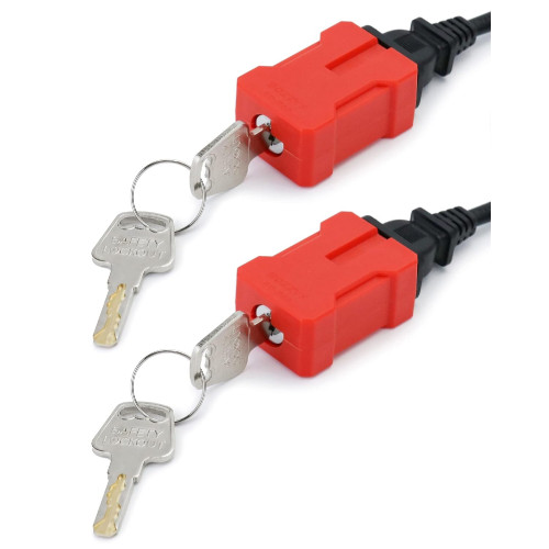 Electrical Cord Plug Lockout Device 2 Pack Plug Locking Safety Lock Durable NEW