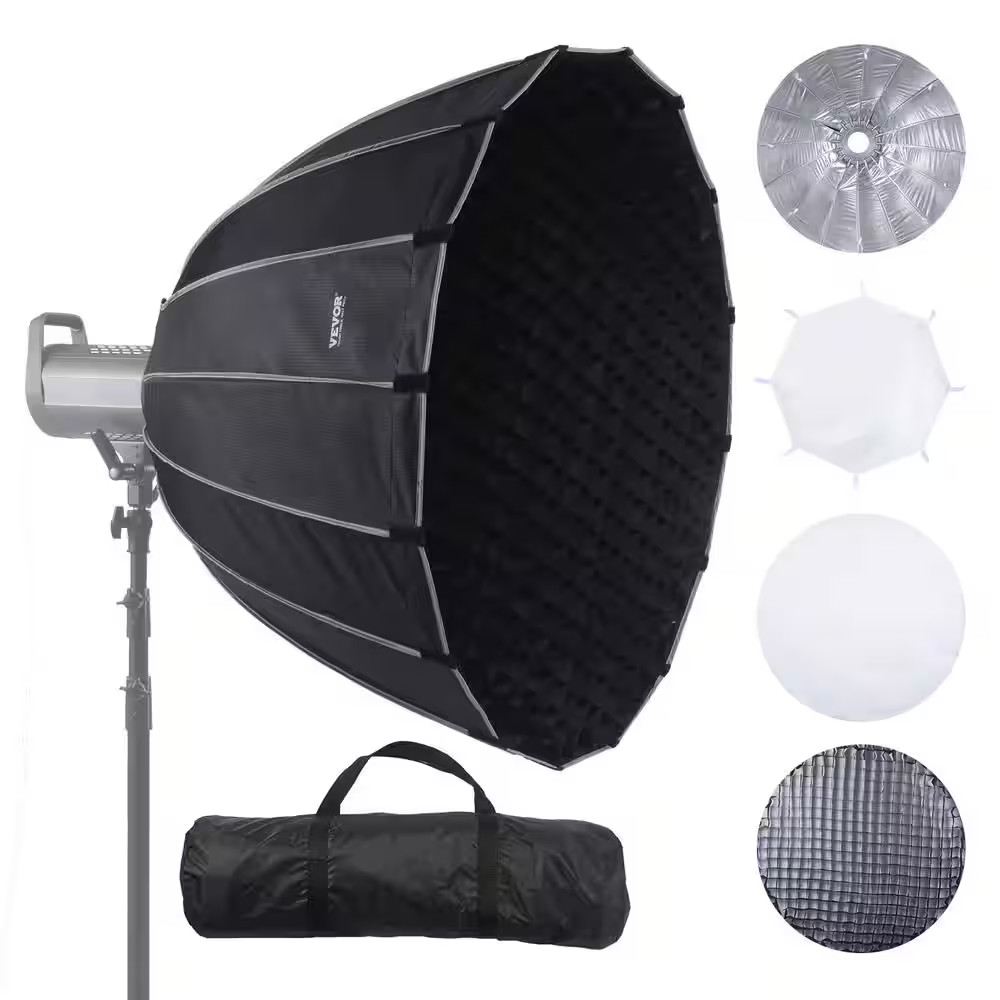 Parabolic Soft Box 33 In. Quick Release and Fold Lightweight and Portable Univer