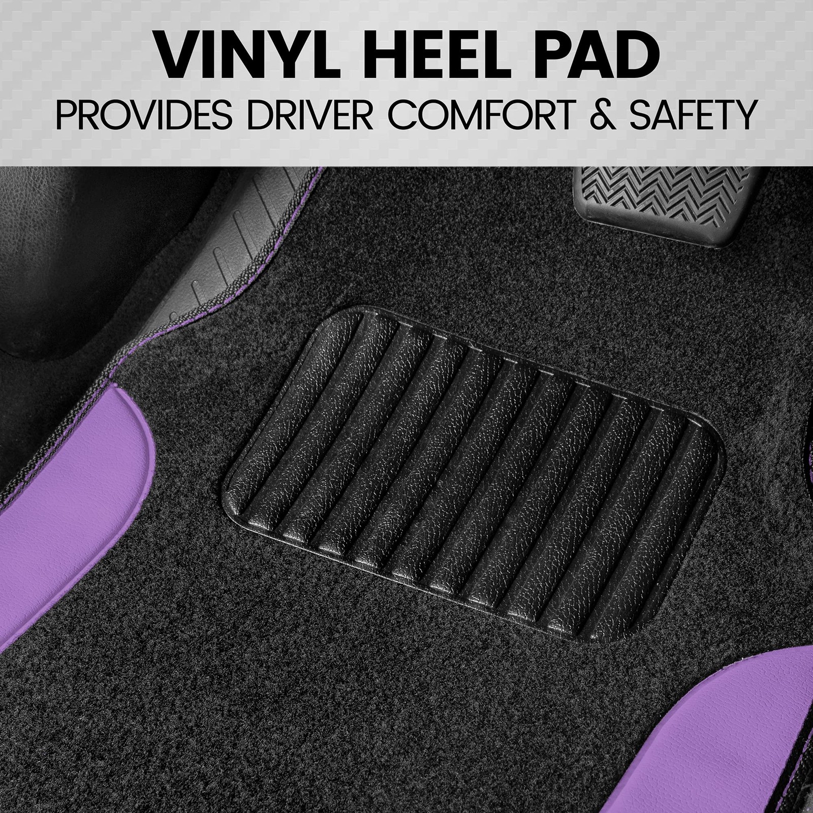 Carbella Purple PU Leather Car Floor Mats SUV Truck Van