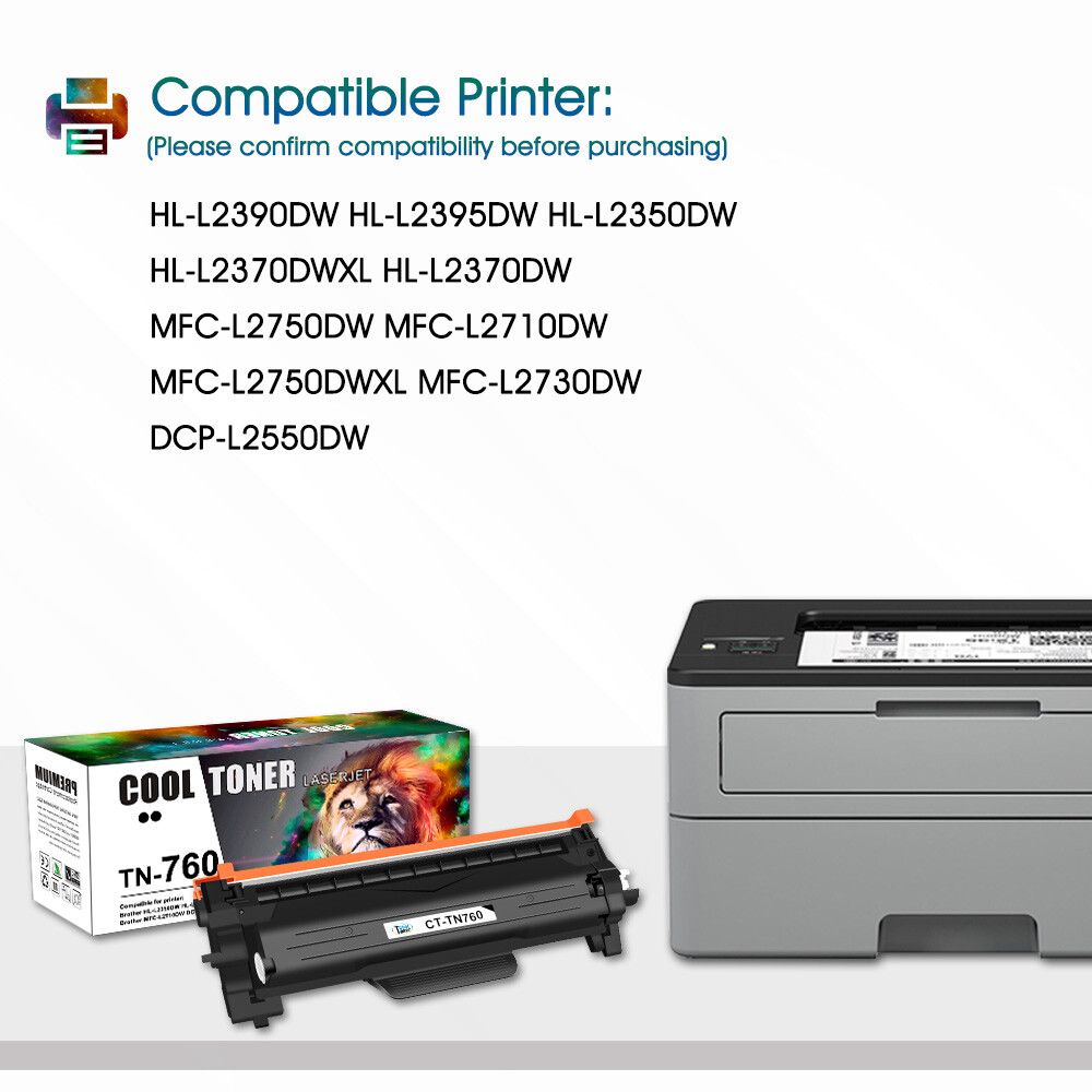 TN760 Toner Cartridges DR730 Drum for Brother DCP-L2550DW HL-L2395DW MFC-L2710DW