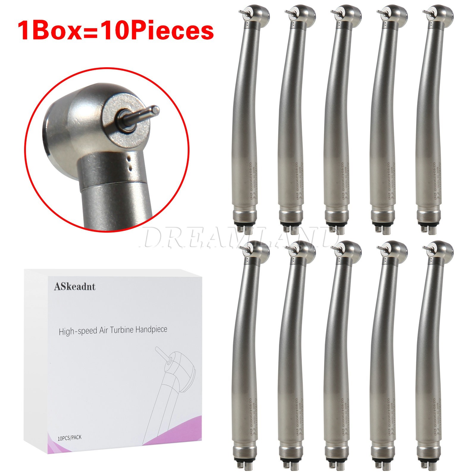 10x Dental High Speed Handpiece Push Button 4 Holes Fit NSK PANA MAX ADA4 USA