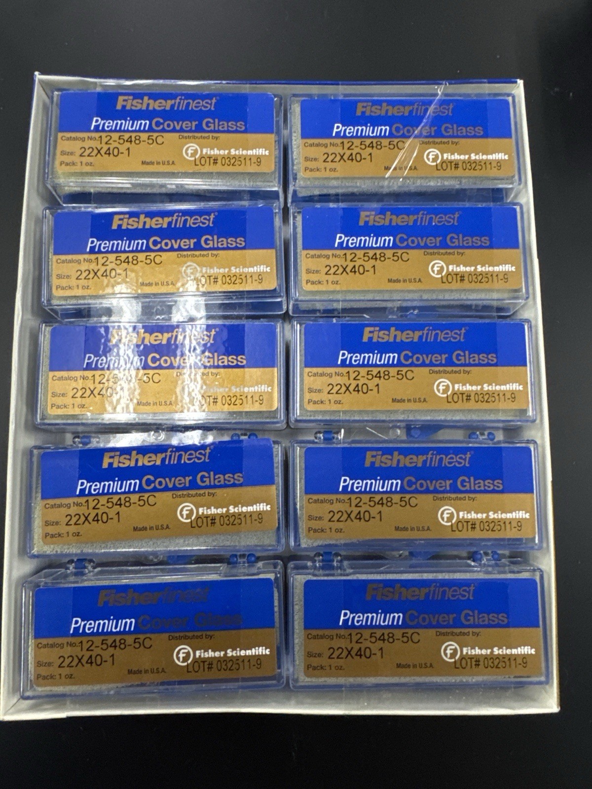 Fisherfinest Glass Slide Cover Slips Clear 12-548-5C Physical Laboratory