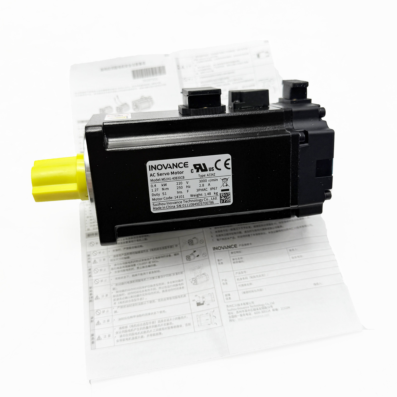 Brand New 1Pcs MS1H1-40B30CB-A334Z for INOVANCE Servo Motor MS1H140B30CB-A334Z