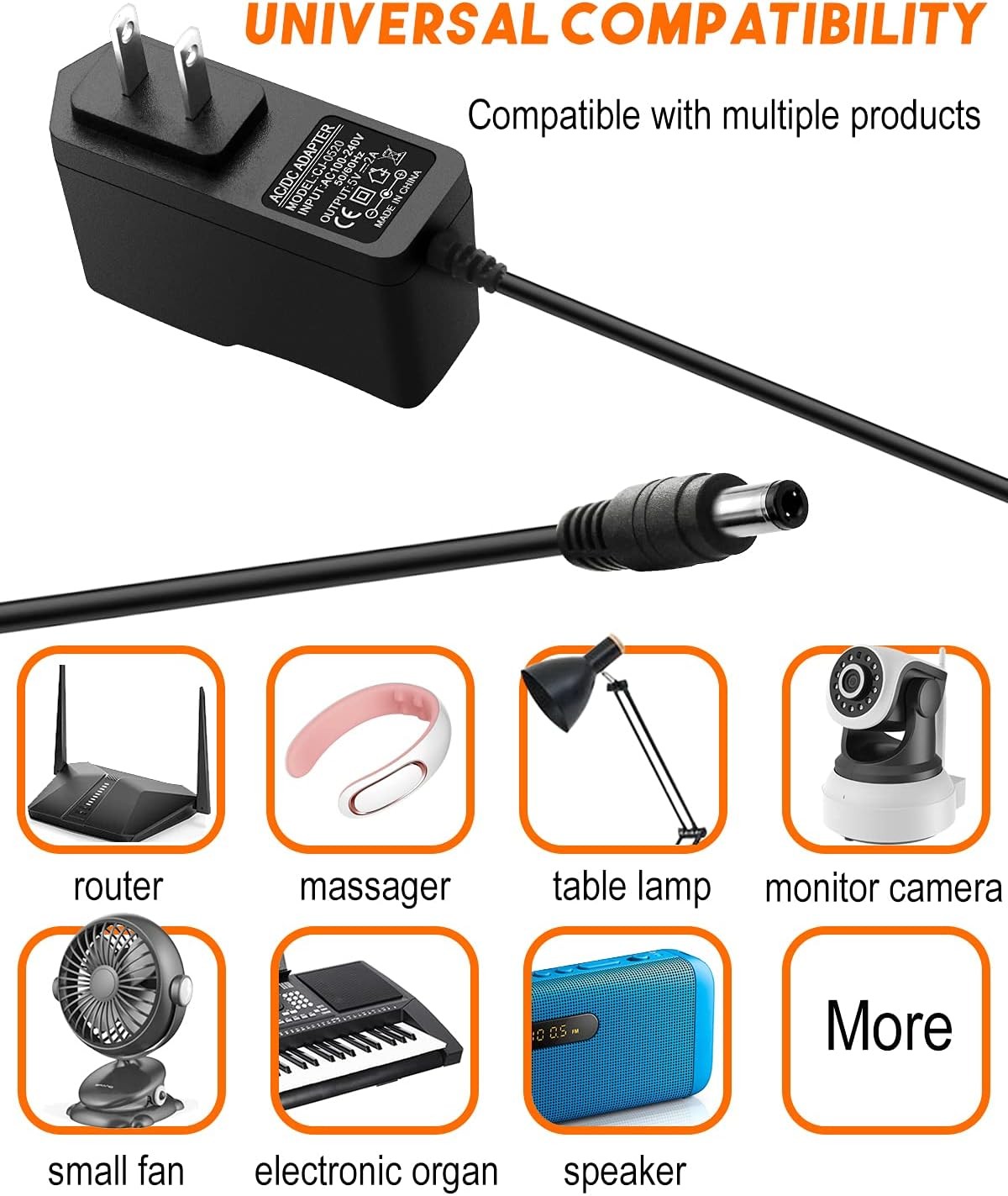 5V 2A AC Adapters Power Adapter Charger DC Supply for Black