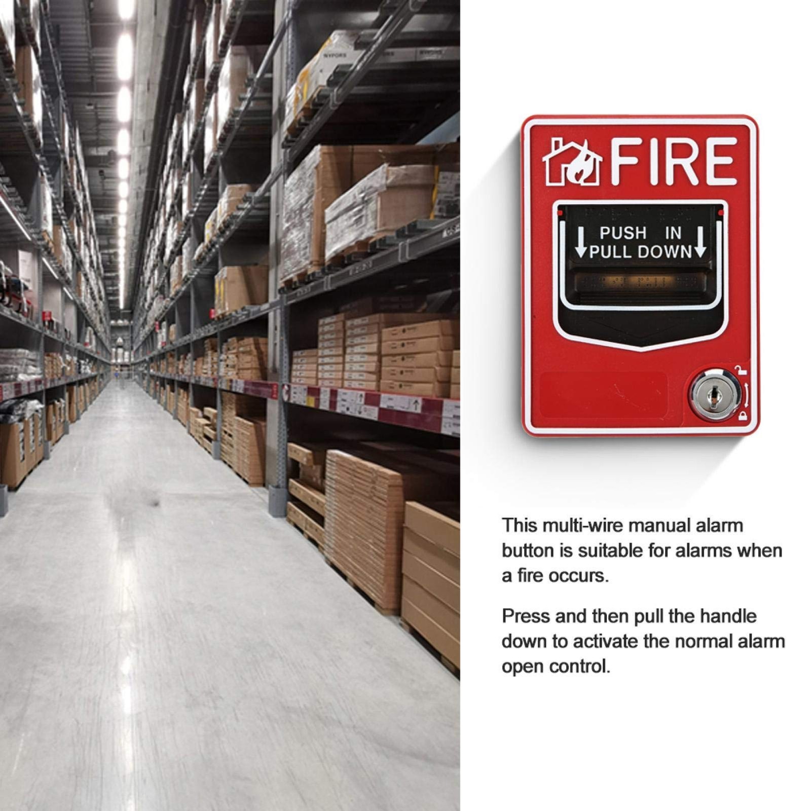 Fire Lite Alarms, Dual Action Manual Pull Station Alarm Horn default