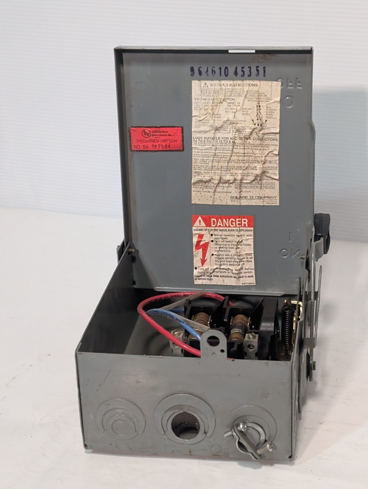 Square D D221NRB, E2 Series general duty safety switch, 240VAC, 30A, Rainproof
