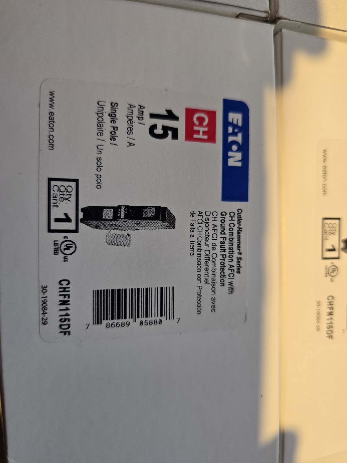 New Eaton Circuit Breaker 4x CHFN120DF 20 Amp And 4x CHFN115DF 15A AFCI/GFCI