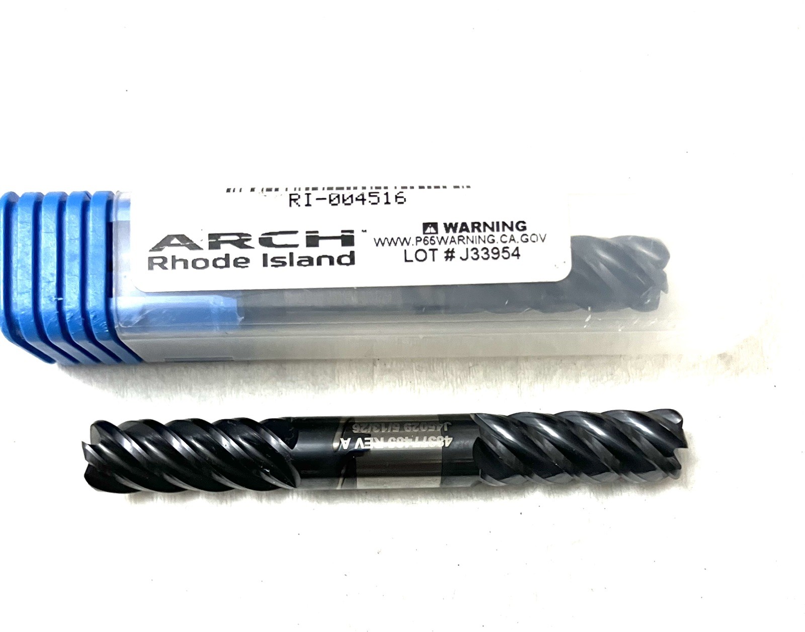 ARCH 3/8 5FL Double End Corner Radius End Mill .060R Solid Carbide AlTiN NEW