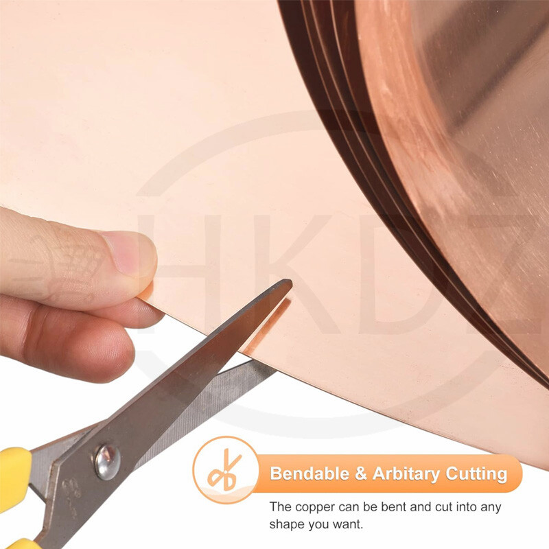 99.9% Pure Copper Cu Metal Sheet Strip Roll Foil Plate T2 Thickness 0.01mm-1mm