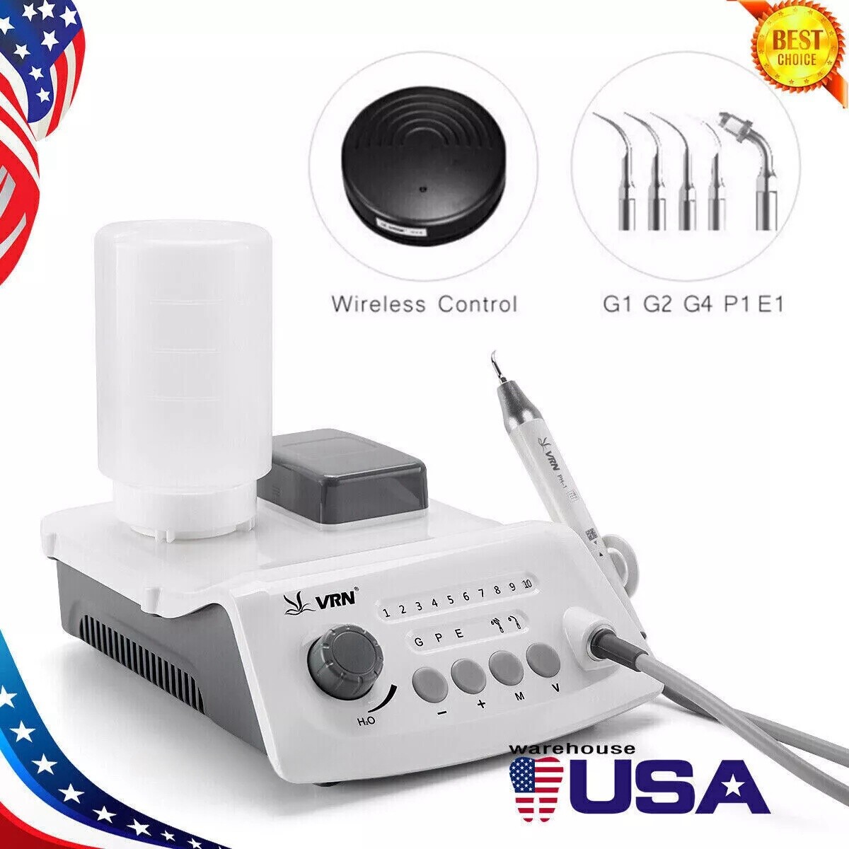 Ultrasound Dental Ultrasonic Scaler fit EMS Woodpecker+LED Handpiece+ Bottle A8