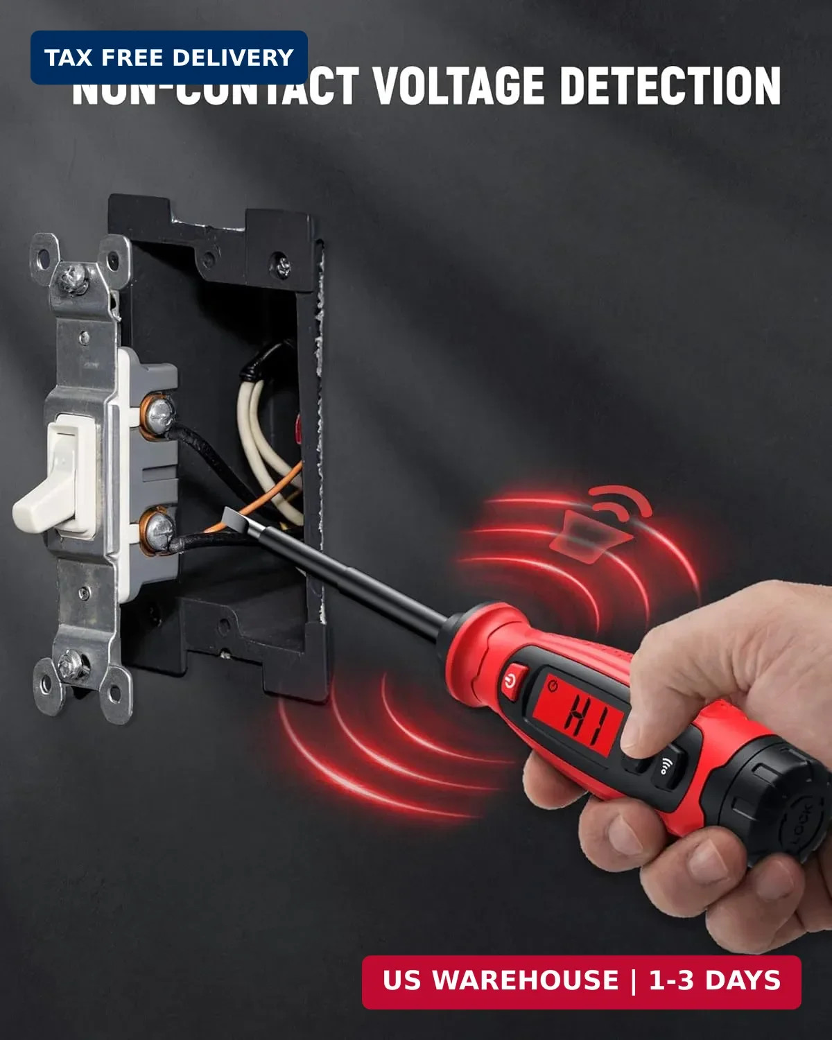 KAIWEETS 2-in-1 Voltage Tester Screwdriver LCD Non Contact Detector Pen