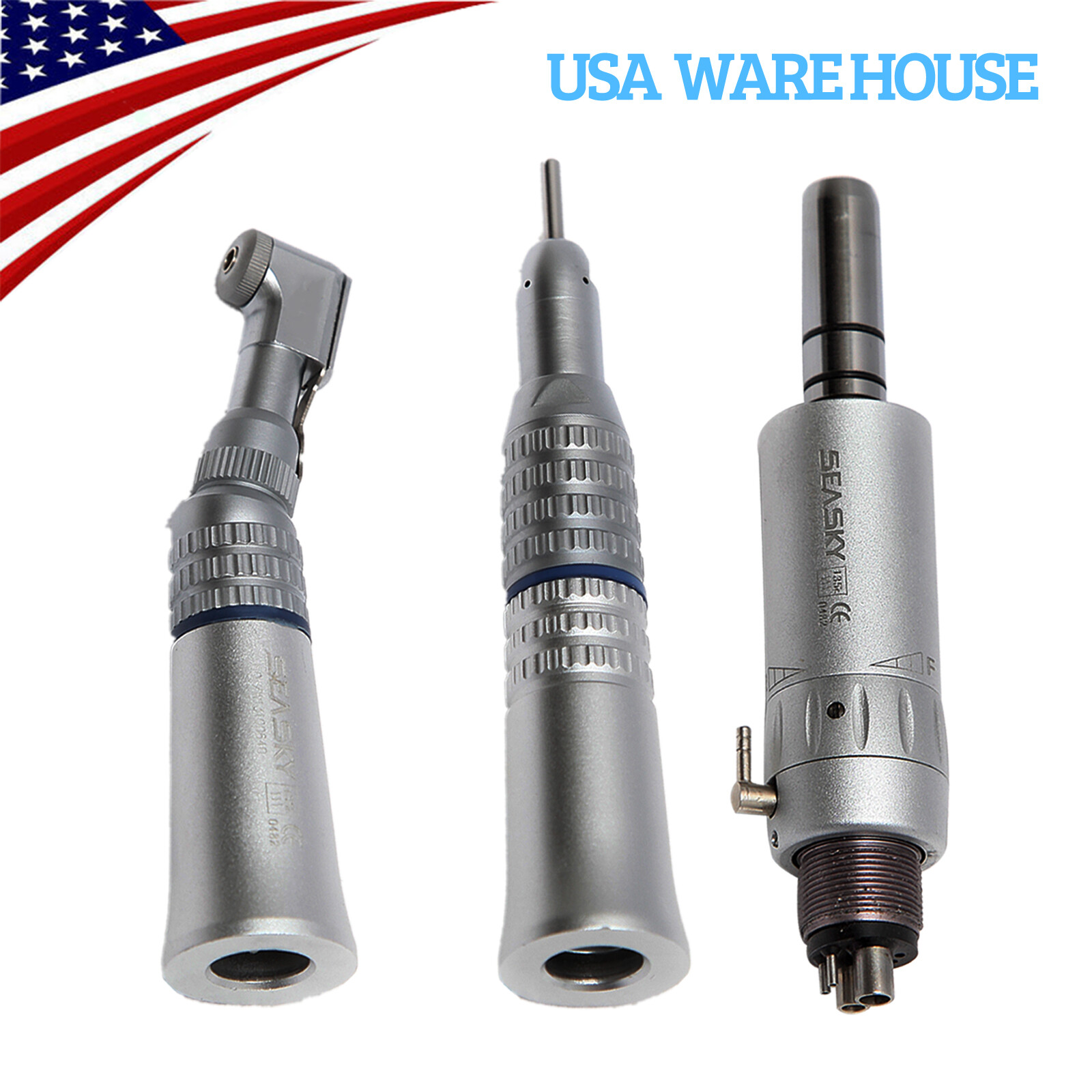 NSK Style Dental Slow Low Speed Handpiece Straight Contra Angle Air Motor 4H/2H