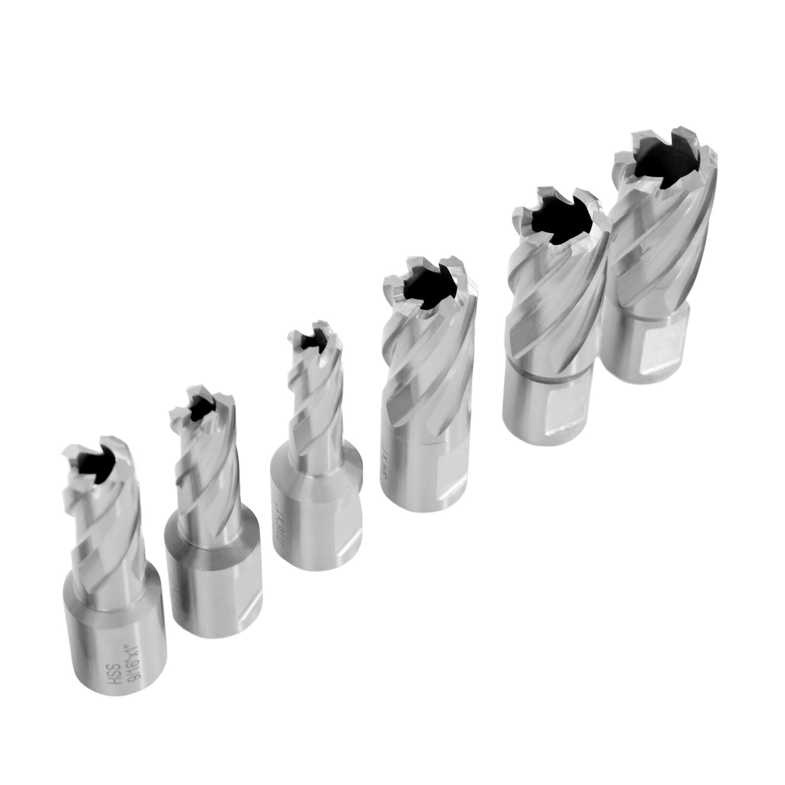 13Pcs/Set Annular Cutter 7/16 to 1-1/16» Cutting Diameter Straight Shank cutter